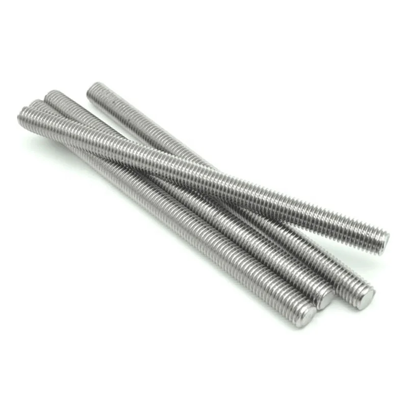 Fasteners China Supplier threaded bar carbon steel full thread m6=m52 stud thread rod