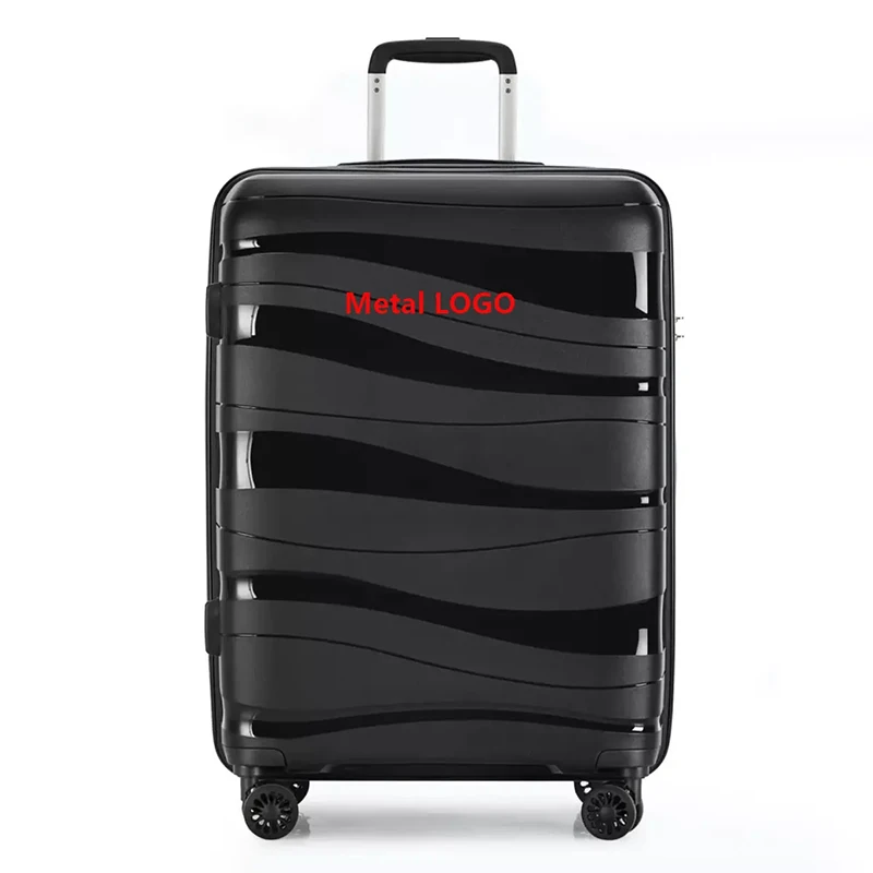 2023 Wholesale Customized PP Hard Shell Luggage Carry On Hand Travel Trolley Case Bag Pink  Suitcase Luggage 3 pec Set