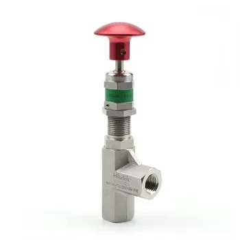 High Pressure 50 to 6000 psi Stainless Steel 1/4' 1/2' OD BSP Pressure Relief Valve Manual Override Handle Relief Valve