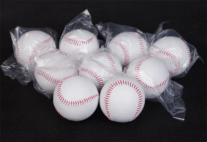 9 inch Handmade Baseballs PU Upper Rubber Inner Soft Baseball Balls Training Exercise