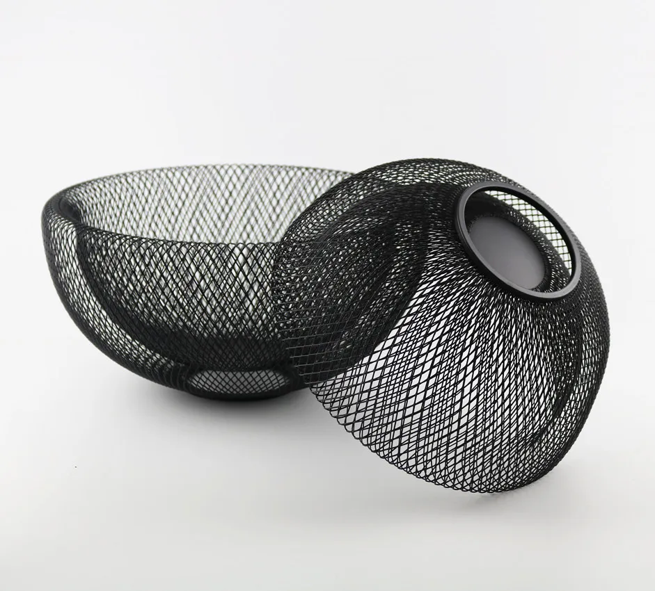 Household Kitchen Metal Small Wire Black Empty Fruit Basket Wire Mesh Vegetable Fruit Basket