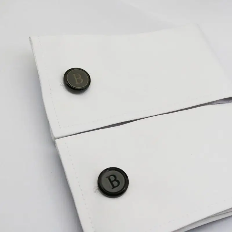 2024 new boyi Factory Customized 26 Letter B Black CufflinksSuitable for business dinners and weddings