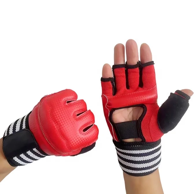 Taekwondo Hand Protectors WTF martial arts Gloves Half Finger Hand Guard Gloves