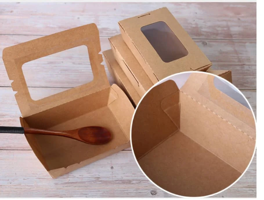 full automatic Kraft packaging food salad take away box making machine