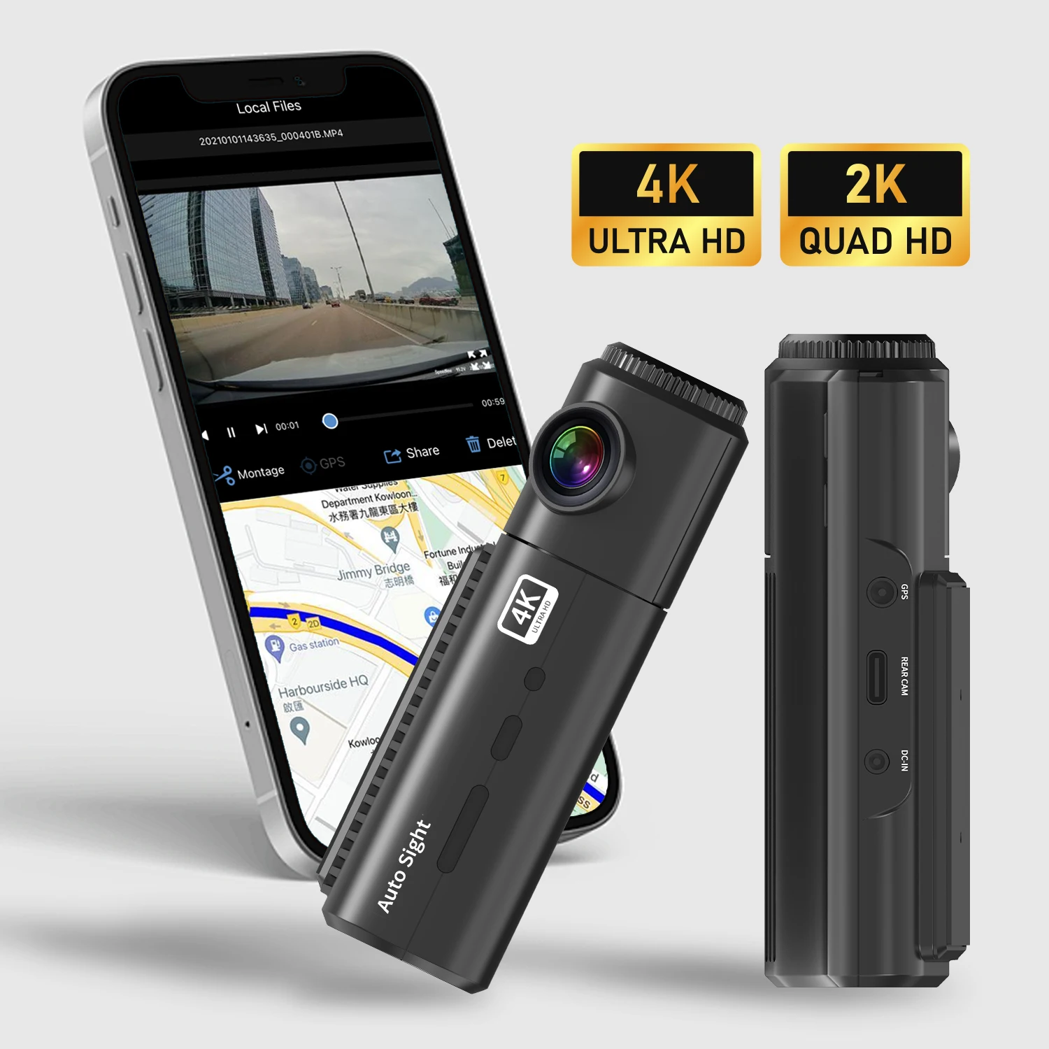 Auto Sight Professional Grade Vehicle 4k Auto Recorder Night Vision DVR System 4K Dash Cam For Enhanced Car Surveillance