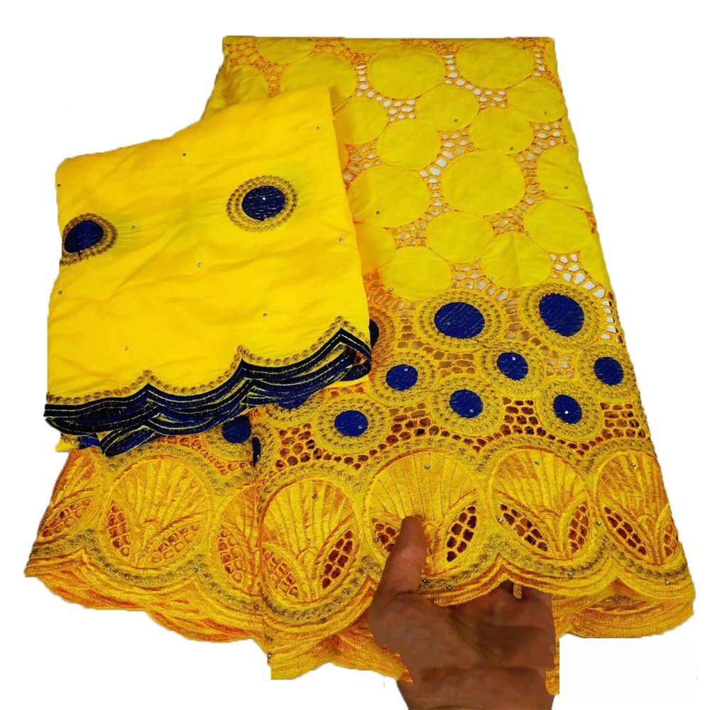 Beautifical bazin embroidery cotton lace nigerian lace ML52B46