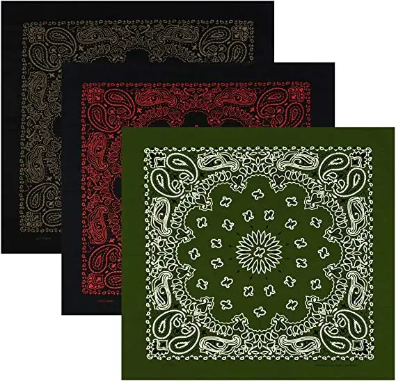 Luminous Custom bandana Screen Print Skull Face Cover Cotton Bandanas