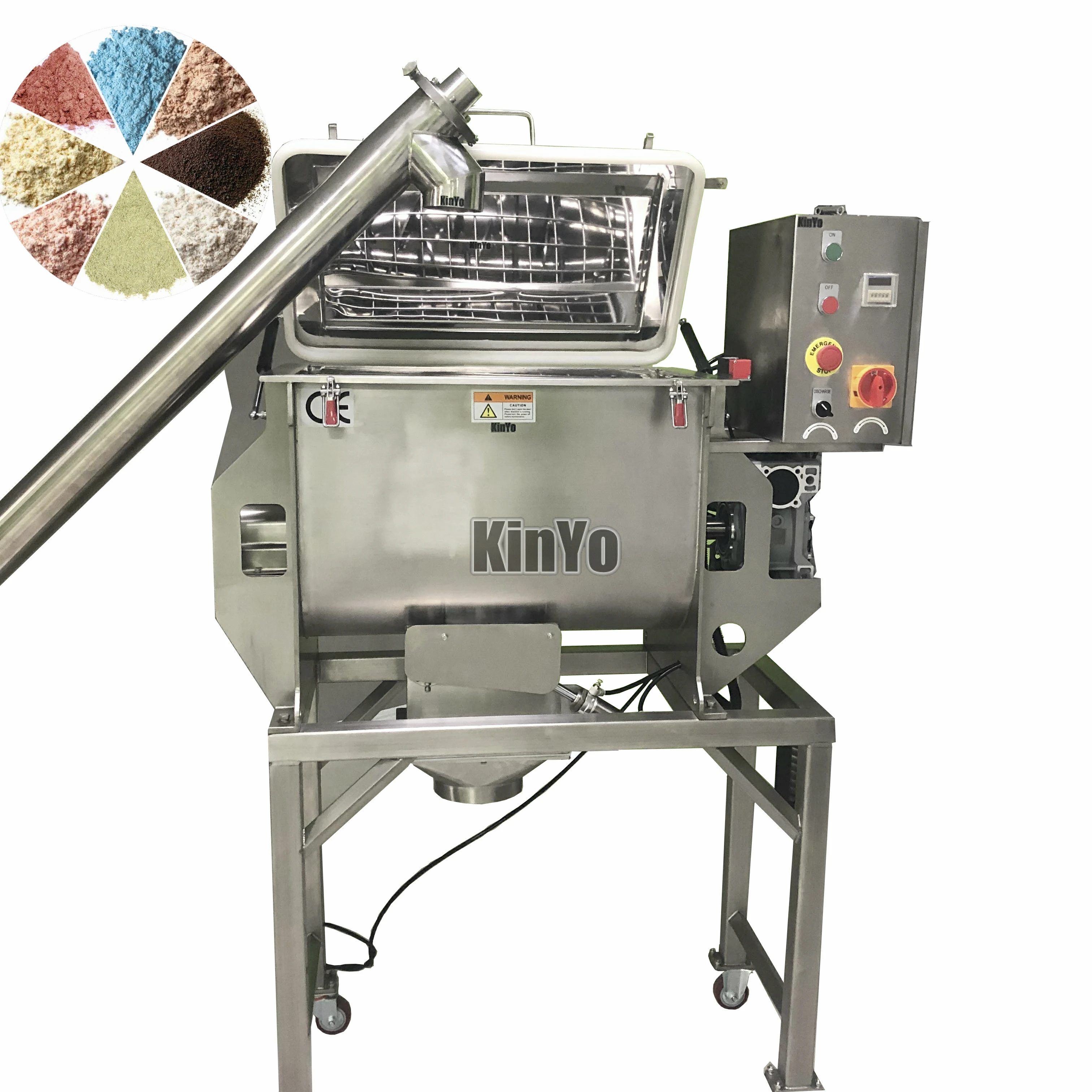 KinYo New High-Performance Standard Parts Customized Voltage 350kg Horizontal Ribbon smoothie blender