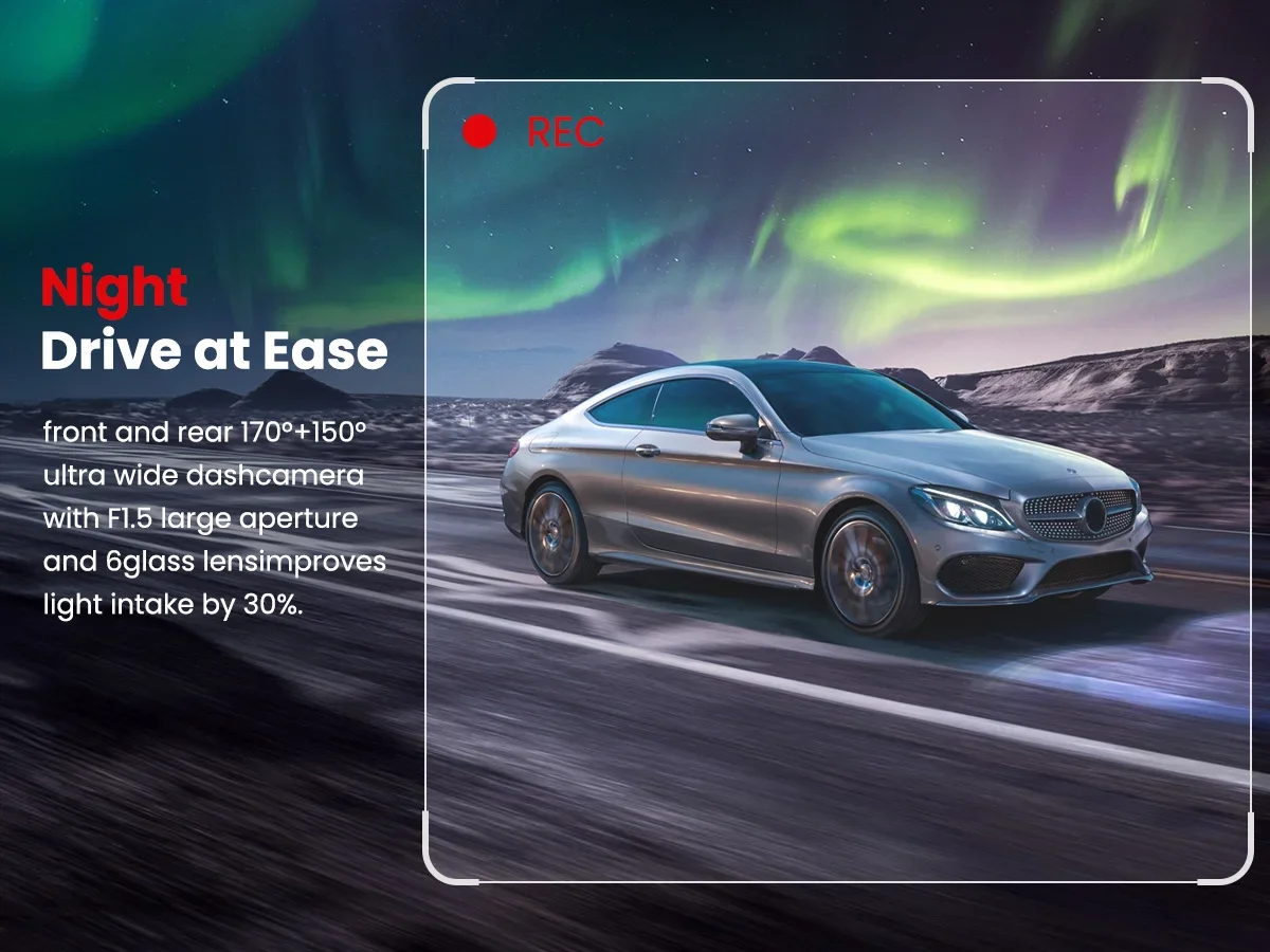 mini Ultra HD 4K Dash Cam Front and Rear Dual Camera Support WIFI GPS & App Control 24H Parking Monitor support 256g SD Card