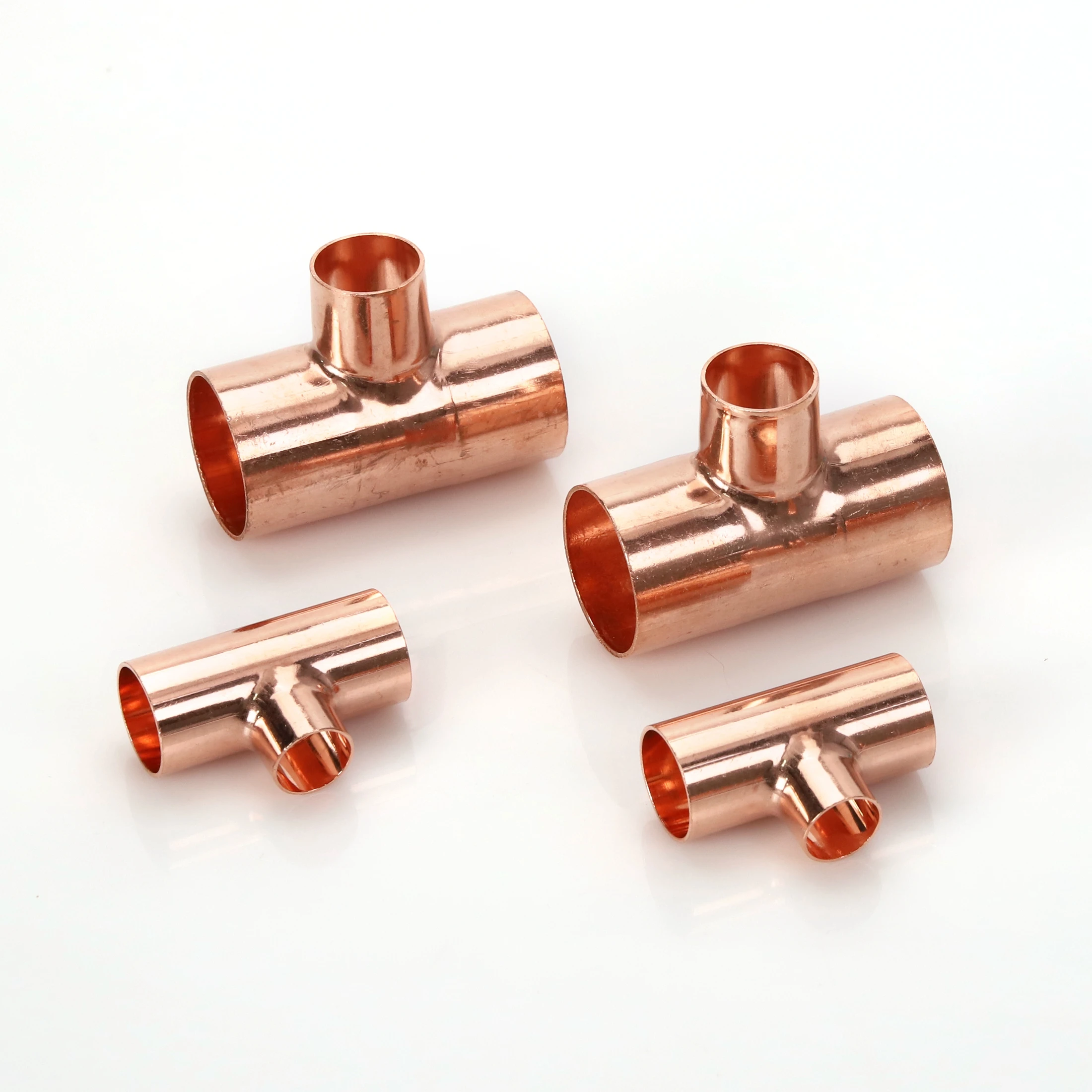 Copper Elbow  tee Coupling Reducer U-bend P-Trap capy Y-branch copper fitting refrigeration plumbing constructure copper fitting