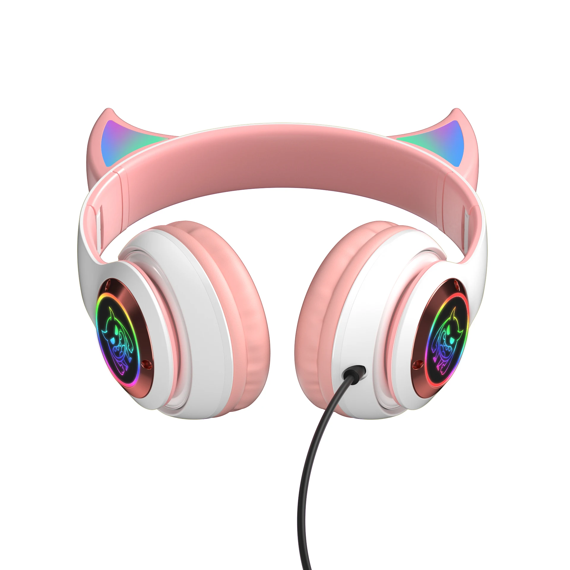 2021 Hot sale game headphone Newest Cat Ear Bests Studio Gaming Travel Computer big lED light