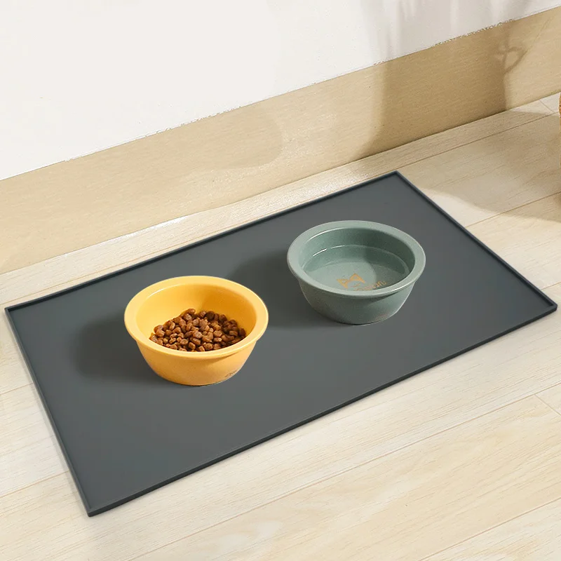 Wholesale Dog Cat Feeding Mats And Silicone Pet Food Pad Non-slip Easy Clean Waterproof Pet Toilet Mat Training Pet