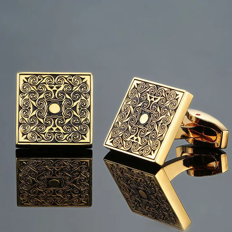 Elegant Shirt American Football Club Brass Base Gemstone Cufflinks