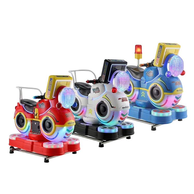 Coin Operated Fiberglass Coin Pusher Machine Kiddie Ride Rocking Car Amusement Machine