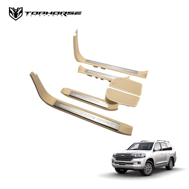 LED door sill plate For land cruiser 200 side step plate foot board  car accessories  auto parts