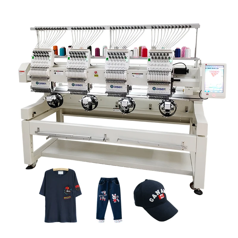 table top rated 4 heads manufacturers edge of fabric industrial embroidery machine a head hoopping station