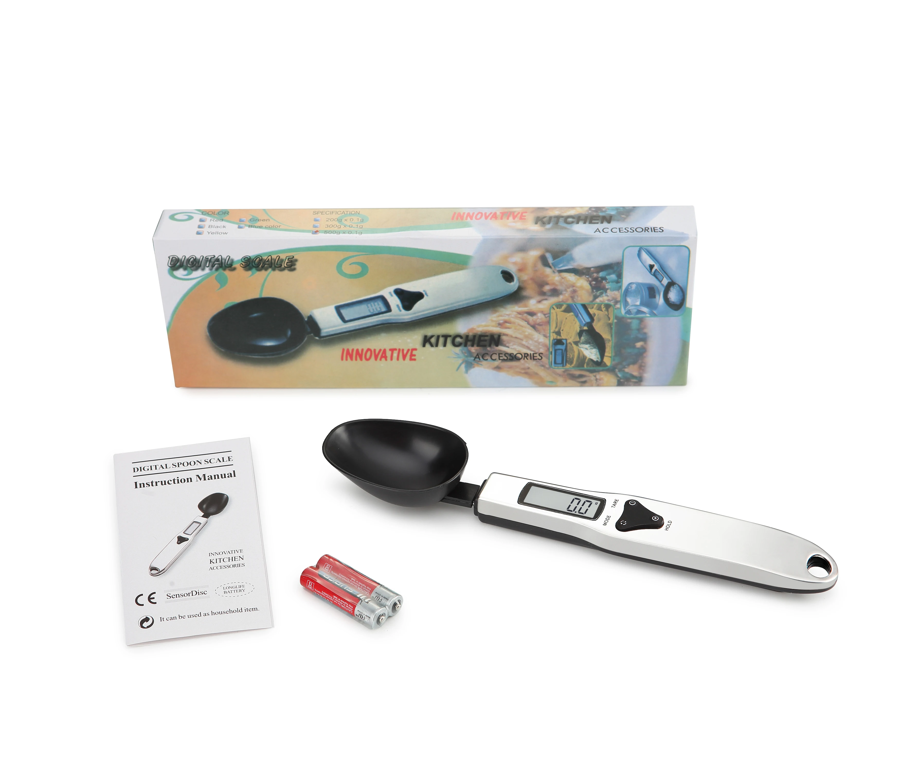 Factory OEM Custom Pet Food Spoon Scale Dog 500 grams Big Spoon Kitchen Scale 500g Electronic Digital LCD Scoop Scale