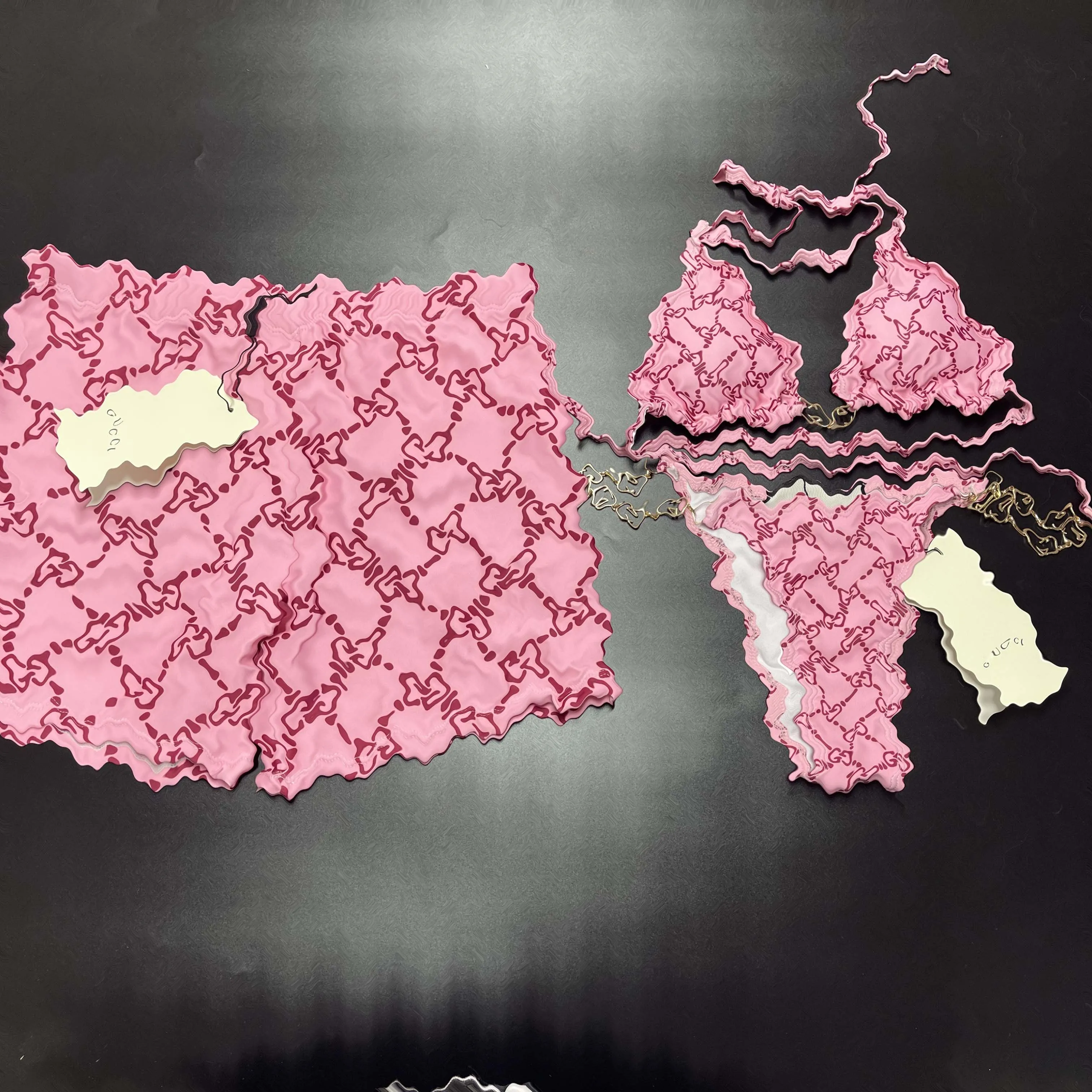 Fashion Custom Logo  Famous Brands Bikini Set Bathing Suits  Luxury Designer Bikini Sexy Swimwear Beachwear