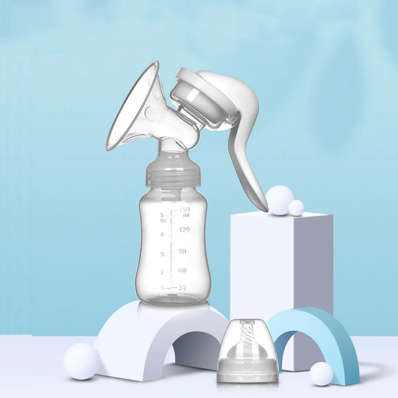 Portable Silicone Milking Extractor Breast Pump Single Type for Baby Feeding English Packaging Maternity Supplies