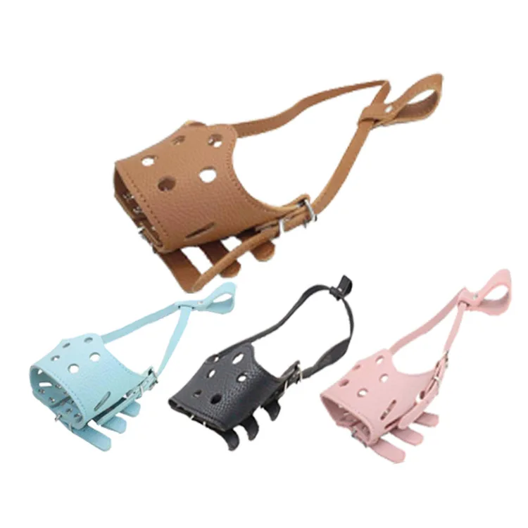 Breathable PU pet dog mouth cover Anti-bite and anti-call dog muzzle