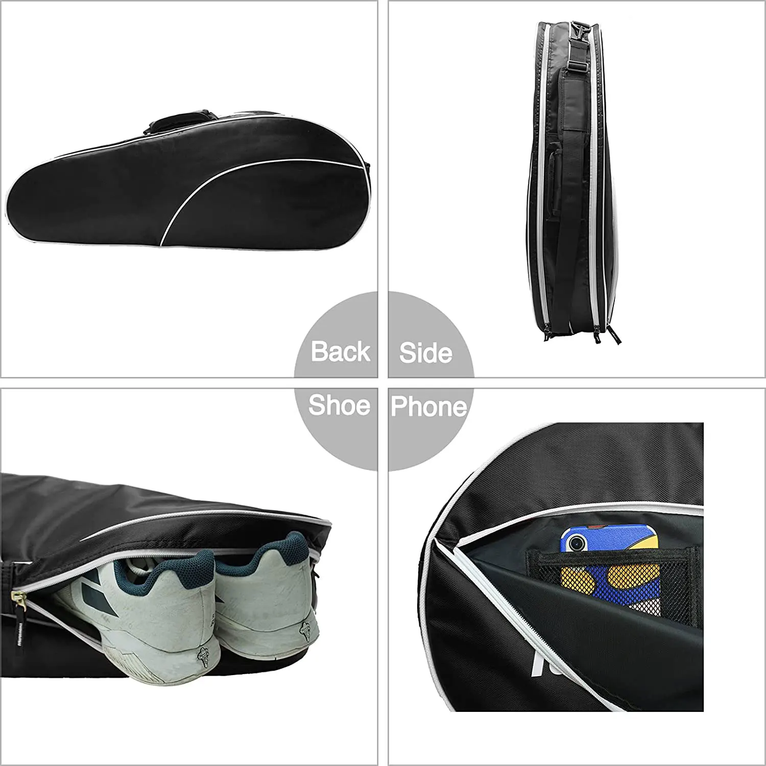 BSCI factory Custom large capacity Racket Bag Tennis Racket Single Shoulder Badminton Bags Racquet Backpack for men