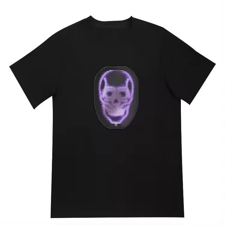 Unisex Fashion App Control LED Shining T Shirt Phone Programmable Flashing LED Display Screen T Shirt