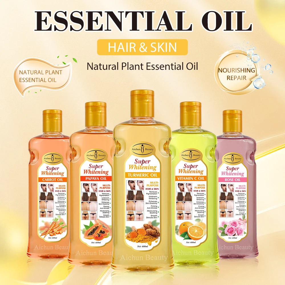 Big Size Carrot Massage Oil for Whole Body Brighten Skin Moisturizing Soothing Nourishing Dark Spot Removal Body Oil