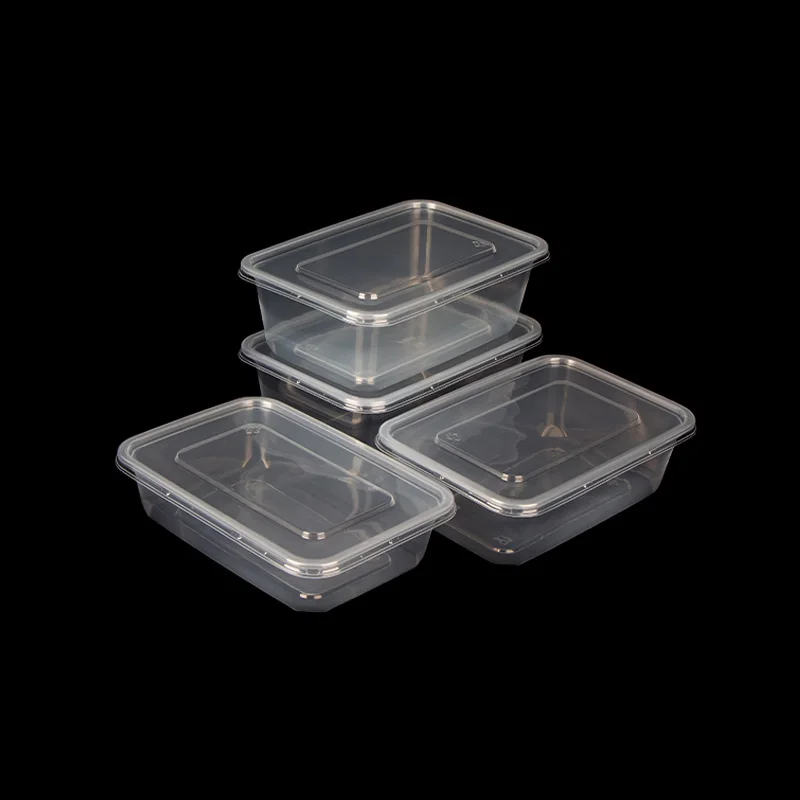 Disposable Microwave Customizable Transparent Plastic Food Container Clear Food Packaging Containers Carry Out Lunch Box