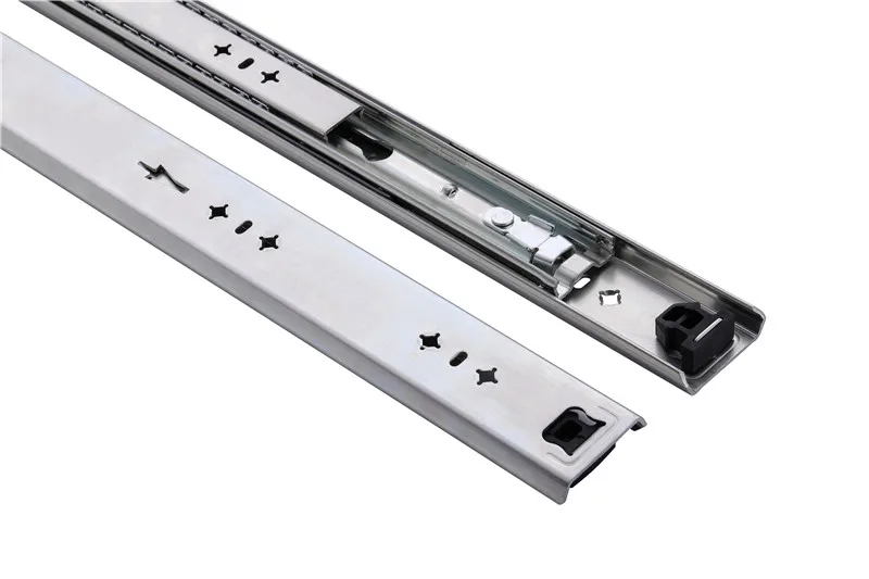 53mm width Ball Bearing Slides  18 inch 115kG 3-Fold Full Extension Heavy Duty Telescopic Drawer Slides Lock in Lock out