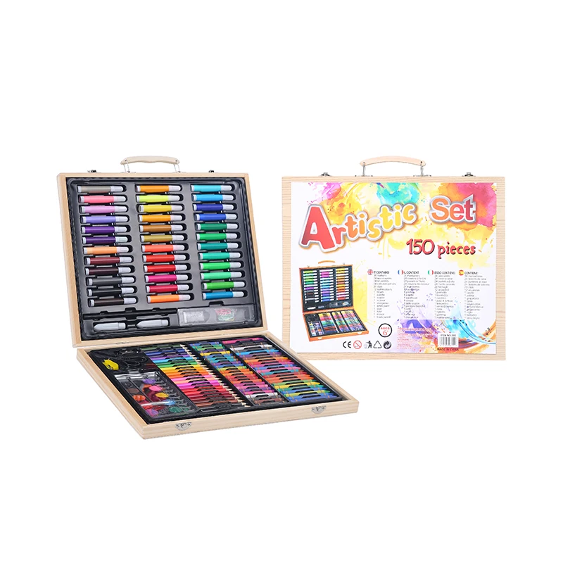 150 piece children crayola wood art coloring set for kids