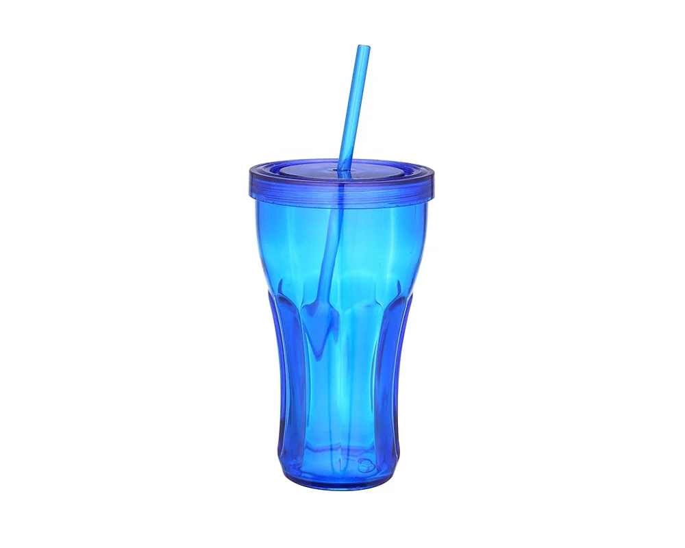 16oz single wall plastic cola cup glass cola cup with straw