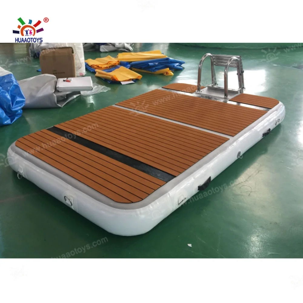 Inflatable Floating Platform Swimming Water Island Jet Ski Dock Mat DWF Material for Sale