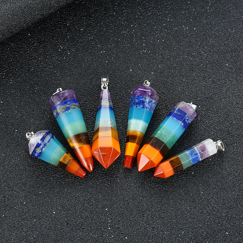 Hot Sale Natural Gemstone Wand Chakra Wand Healing Crystal Pendulum