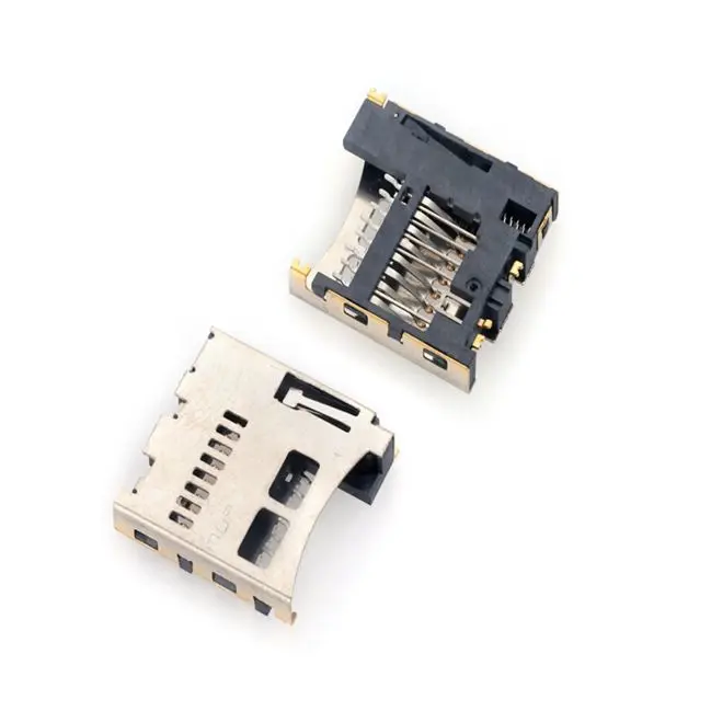 MUP-M615  8PIN TF card Push push Type memory TF card reader connector used for mobile phones