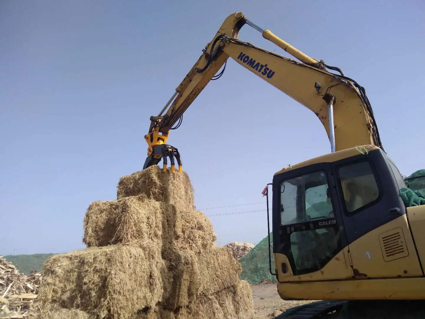 360 Rotating 20 Ton Excavator 5 Fingers MS Motor Forestry Hydraulic Log Grab