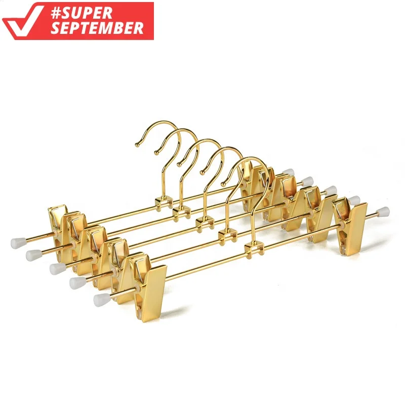 Duorable Gold Metal Single Clip Hanger For Pant