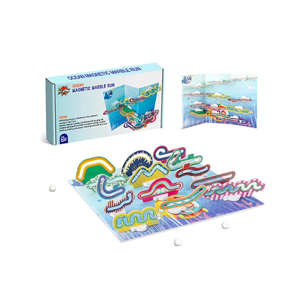 
2021 High Quality Kids Montessori Marble Run STEM EVA Educational Learning Toddler toys For 6 Years Old 