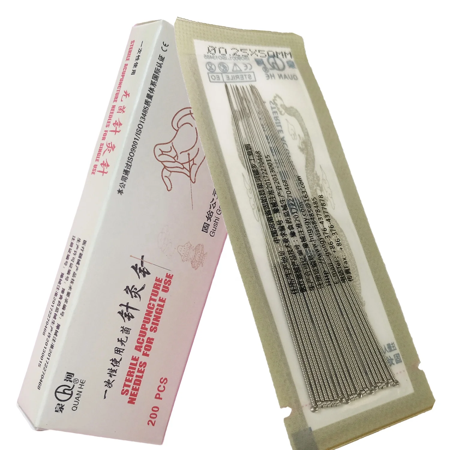 QUAN он оптовая продажа одноразовые стерильные китайский не вызывает болезненных ощущений сухой иглы Иглоукалывание 200 шт