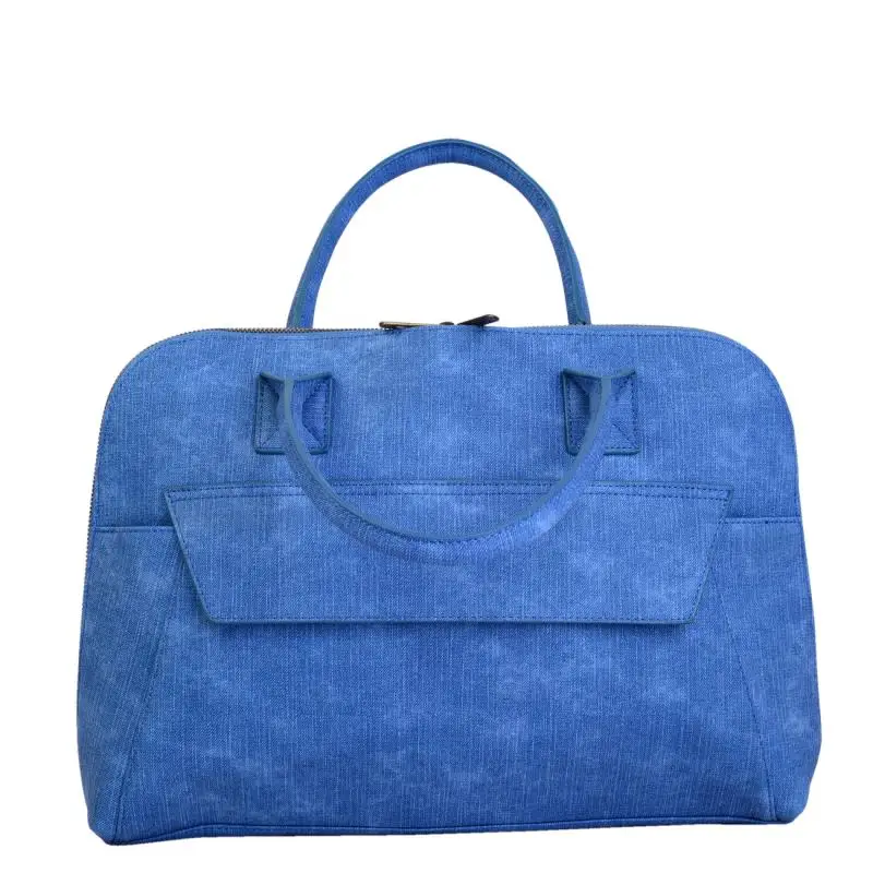 
OEM Custom Logo Office Bag FashionPU Denim Design Water Proof Easy Carry Business Leisure Laptop Office Bag for Men 