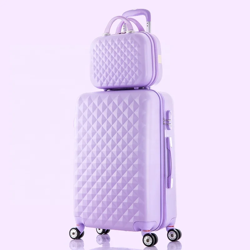 Cheap Mini Makeup Bag Lightweight Carryon Trolley Diamond ABS Suitcase Luggage