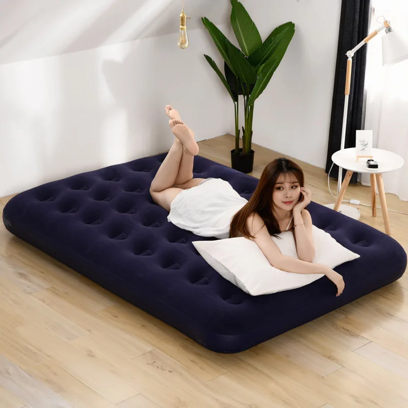 New indoor or outdoor use camping student single double inflatable mattress foldable inflatable bed