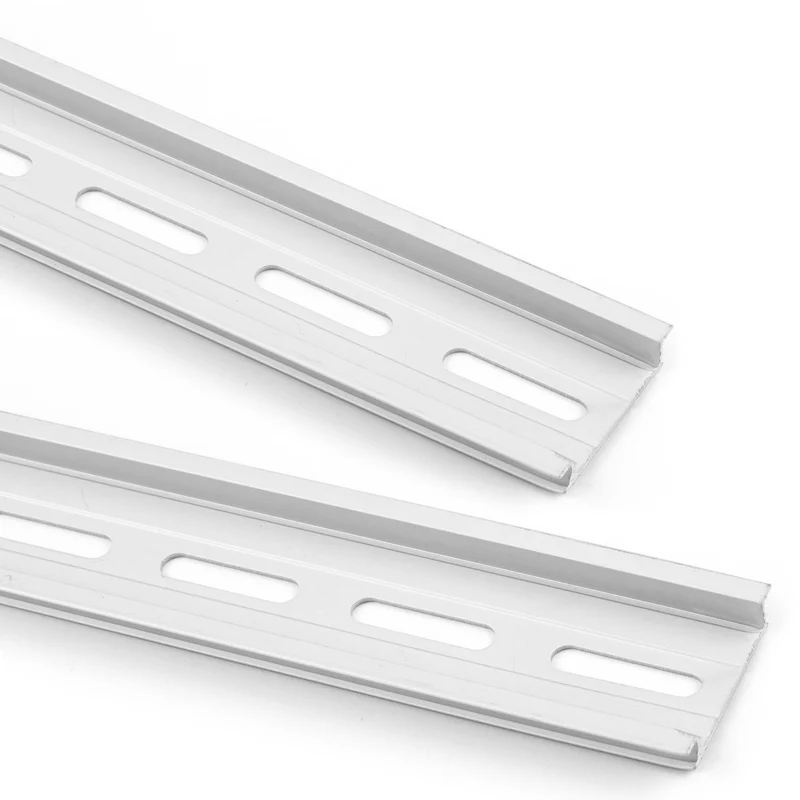 CHFRPU high-quality DIN rail 35MM wide 7.5MM high 1m or 2m long hole alumina rail fixed hole industrial steel DIN rail