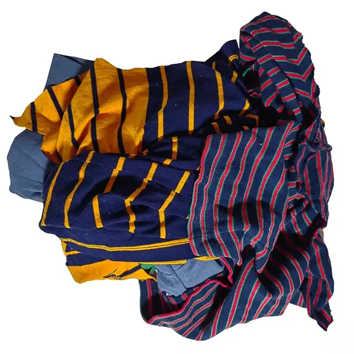 Garment Cutting Clips Rags Recycling Textile Waste Absorbent Rag Dark Color Mixed Printed Cotton T Shirt Wiping Rags