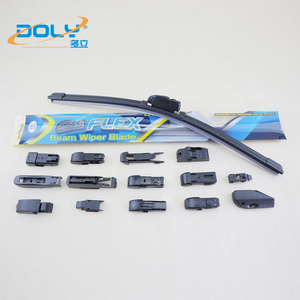 Multifit flat wiper blade adapt auto front glass yiwu car  accessories multifunct windshield wipers for cars manufacturer