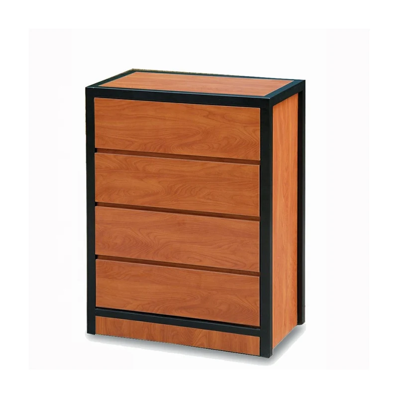 Large Lateral Mobile 4 drawer wooden school office filing cabinets