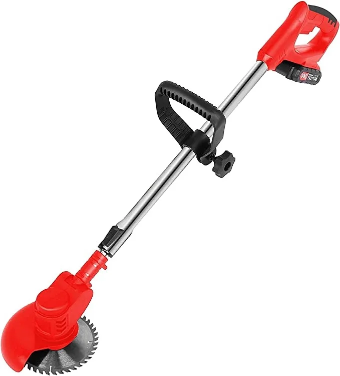 Customize Available Electric Brush Cutter Red Color Cordless Lithium Battery Powered String Trimmer for Garden Grass Cutter