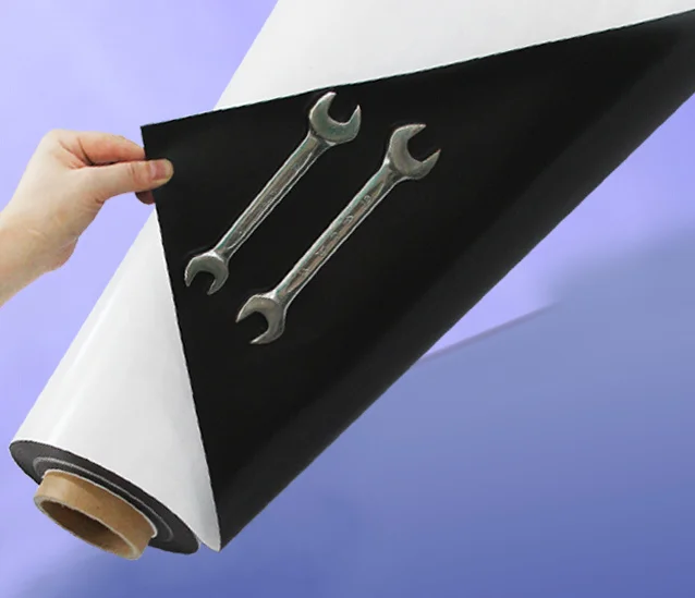 Flat thin flexible rubber magnet sheet roll magnets