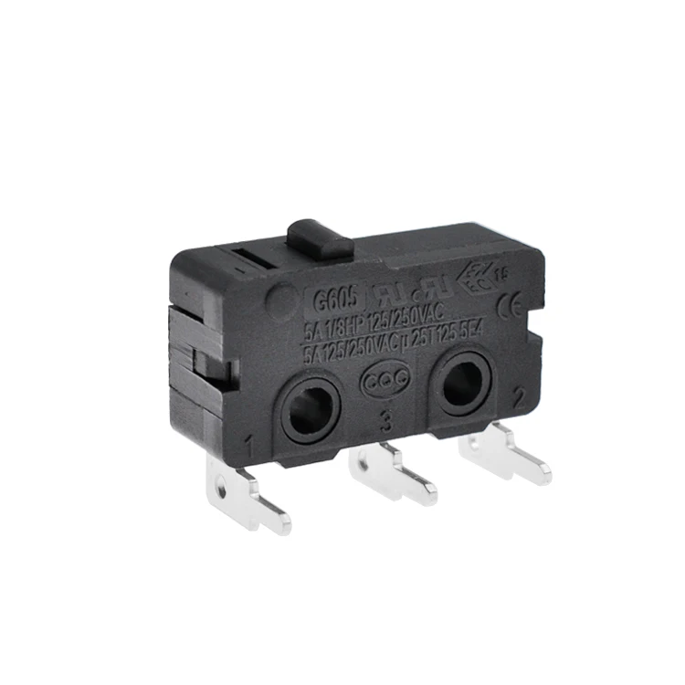 KW10 Momentary Limit Switch 5A T125 118HP Bent PCB Terminals Micro Switch