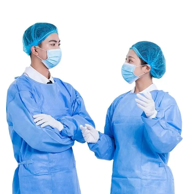 High Quality Hospital Supply Disposable Sterile Standard SMS 45gms Surgical Gown