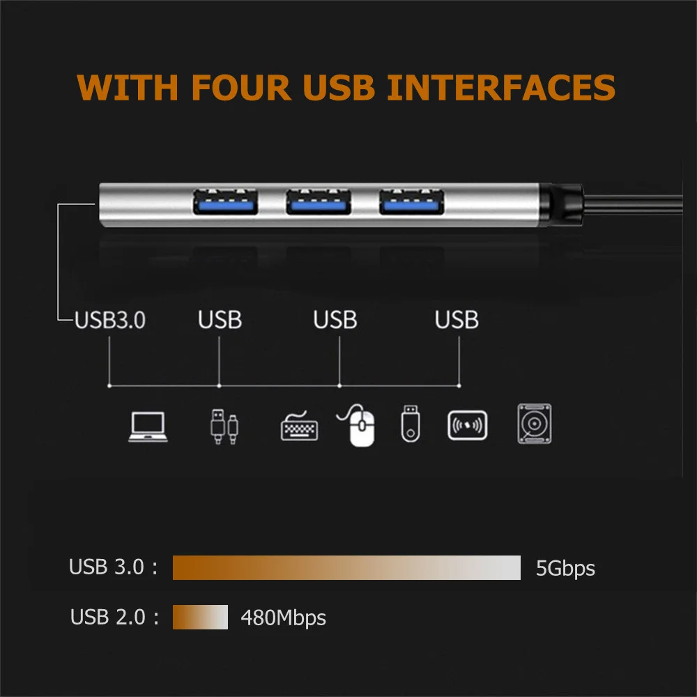 USB-концентратор SYW 5 в 1 Тип C 3 0 4 порта многоразветвитель OTG для Huawei Mi Macbook аксессуары концентратора